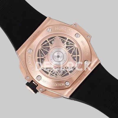 Replica Hublot Big Bang Sang Bleu II Rose Gold on Black Rubber Strap