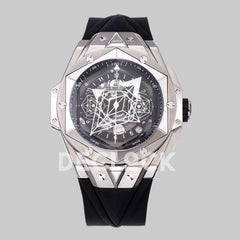 Replica Hublot Big Bang Sang Bleu II Steel on Black Rubber Strap