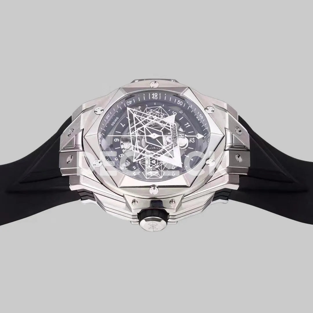 Replica Hublot Big Bang Sang Bleu II Steel on Black Rubber Strap