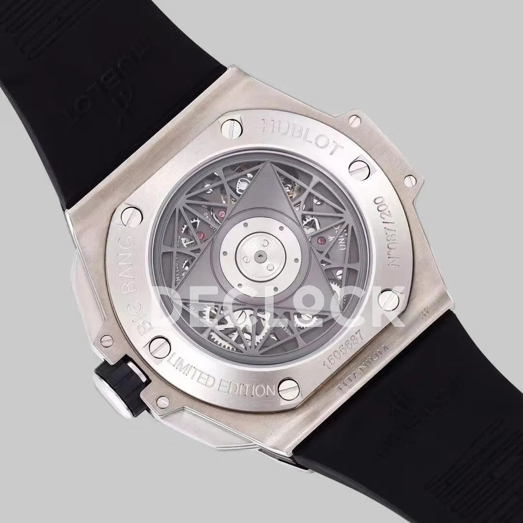 Replica Hublot Big Bang Sang Bleu II Steel on Black Rubber Strap