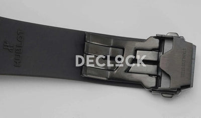 Replica Hublot Big Bang Unico Red Magic Ceramic Skeleton Dial on Blue Rubber Strap