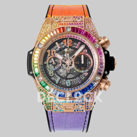 Replica Hublot Big Bang Unico Rainbow King Rainbow Gummy Strap