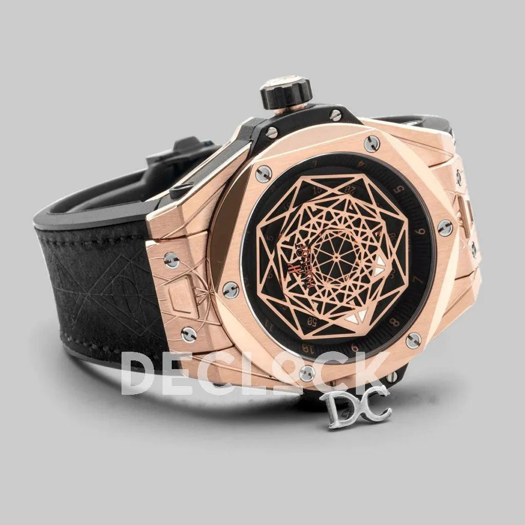 Replica Hublot Big Bang Unico Sang Bleu in Rose Gold - Replica Watches