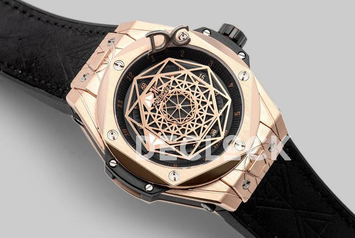 Replica Hublot Big Bang Unico Sang Bleu in Rose Gold - Replica Watches