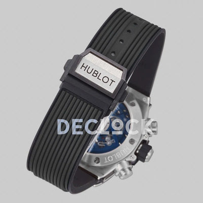 Replica Hublot Big Bang Unico Steel Blue Ceramic Bezel on Black Rubber Strap