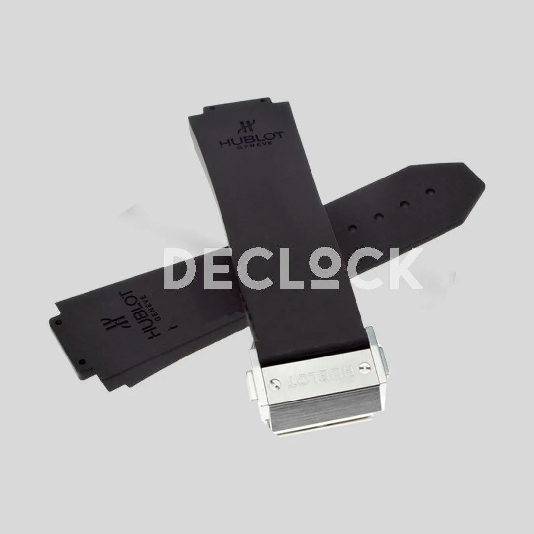 Replica Hublot Black Rubber Strap with Clasp