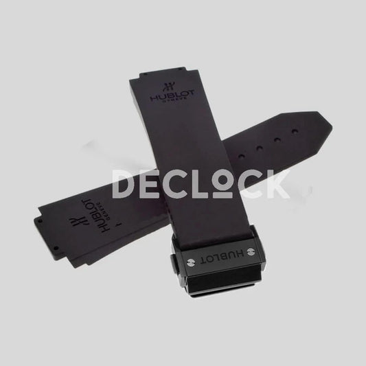 Replica Hublot Black Rubber Strap with Clasp | Declock.