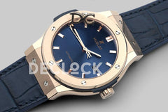 Replica Hublot Classic Fusion Automatic 42mm Blue Dial in Rose Gold - Replica Watches