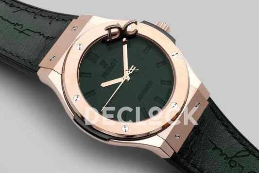 Replica Hublot Classic Fusion Berluti Scritto 45mm in Rose Gold | Declock.