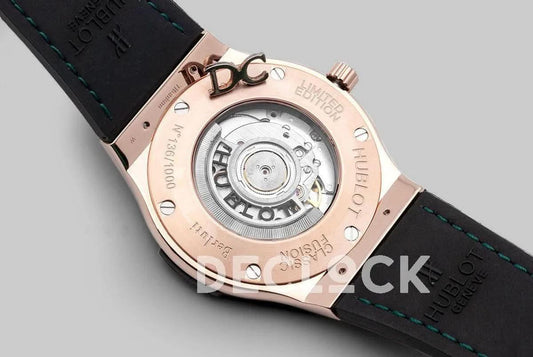 Replica Hublot Classic Fusion Berluti Scritto 45mm in Rose Gold | Declock.