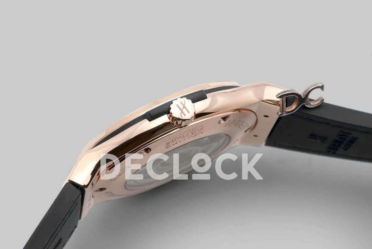 Replica Hublot Classic Fusion Berluti Scritto 45mm in Rose Gold |  Declock.