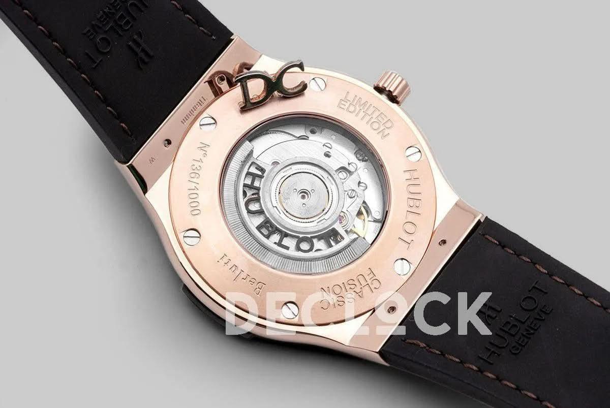 Replica Hublot Classic Fusion Berluti Scritto 45mm in Rose Gold |  Declock.
