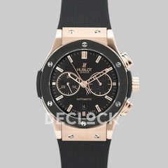 Replica Hublot Classic Fusion Chronograph Black Dial in Rose Gold