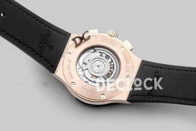 Replica Hublot Classic Fusion Chronograph Blue Dial with Blue Marker in Rose Gold
