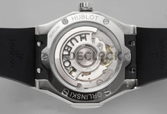 Replica Hublot Classic Fusion Orlinski Steel in Black Faceted Dial on Black Rubber Strap