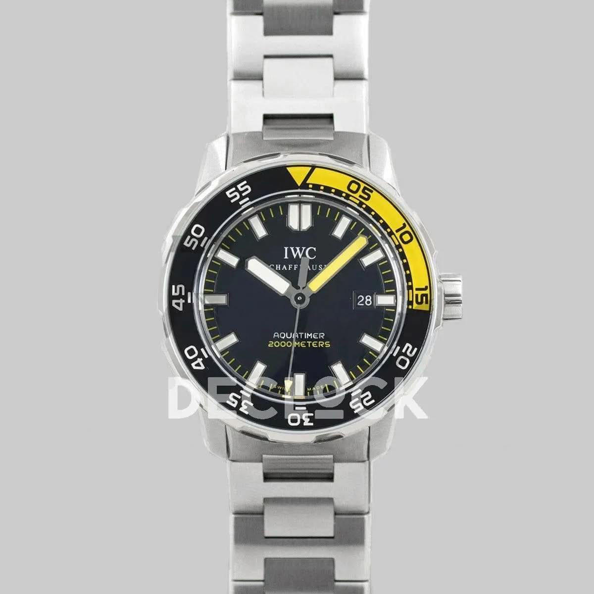 Replica IWC Aquatimer Automatic Black/Yellow Dial |  Declock.