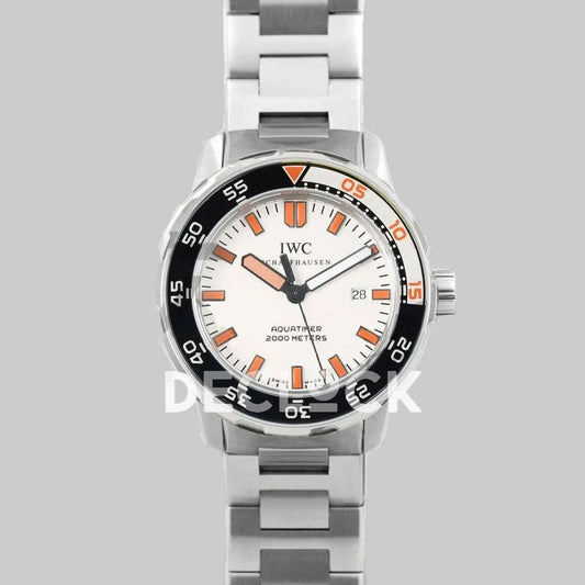 Replica IWC Aquatimer Automatic White/Orange Dial |  Declock.