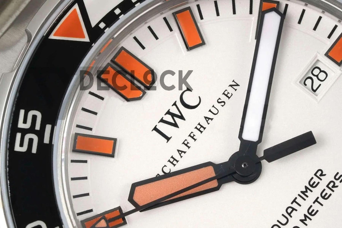 Replica IWC Aquatimer Automatic White/Orange Dial |  Declock.