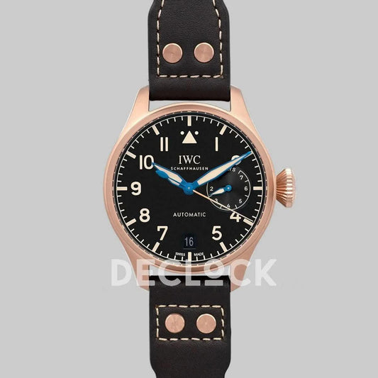 Replica IWC Big Pilot’s Watch Heritage IW501005 Black Dial in Bronze | Declock.