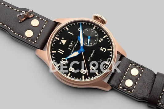Replica IWC Big Pilot’s Watch Heritage IW501005 Black Dial in Bronze | Declock.