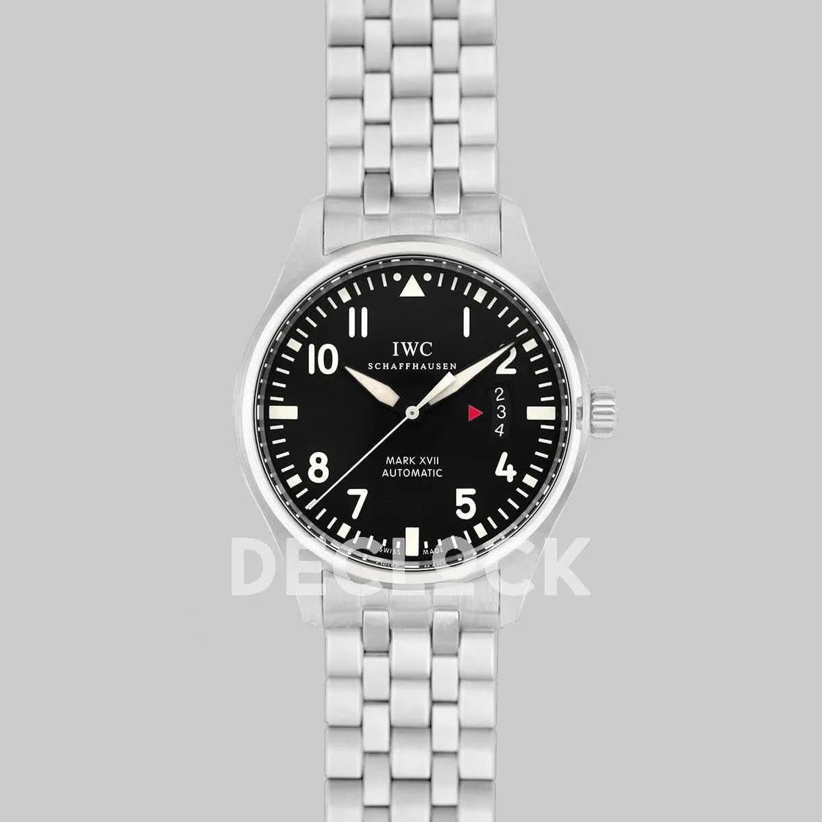 Replica IWC Mark XVII Black Dial on Steel Bracelet IW326504 |  Declock.