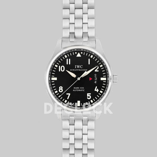 Replica IWC Mark XVII Black Dial on Steel Bracelet IW326504 |  Declock.