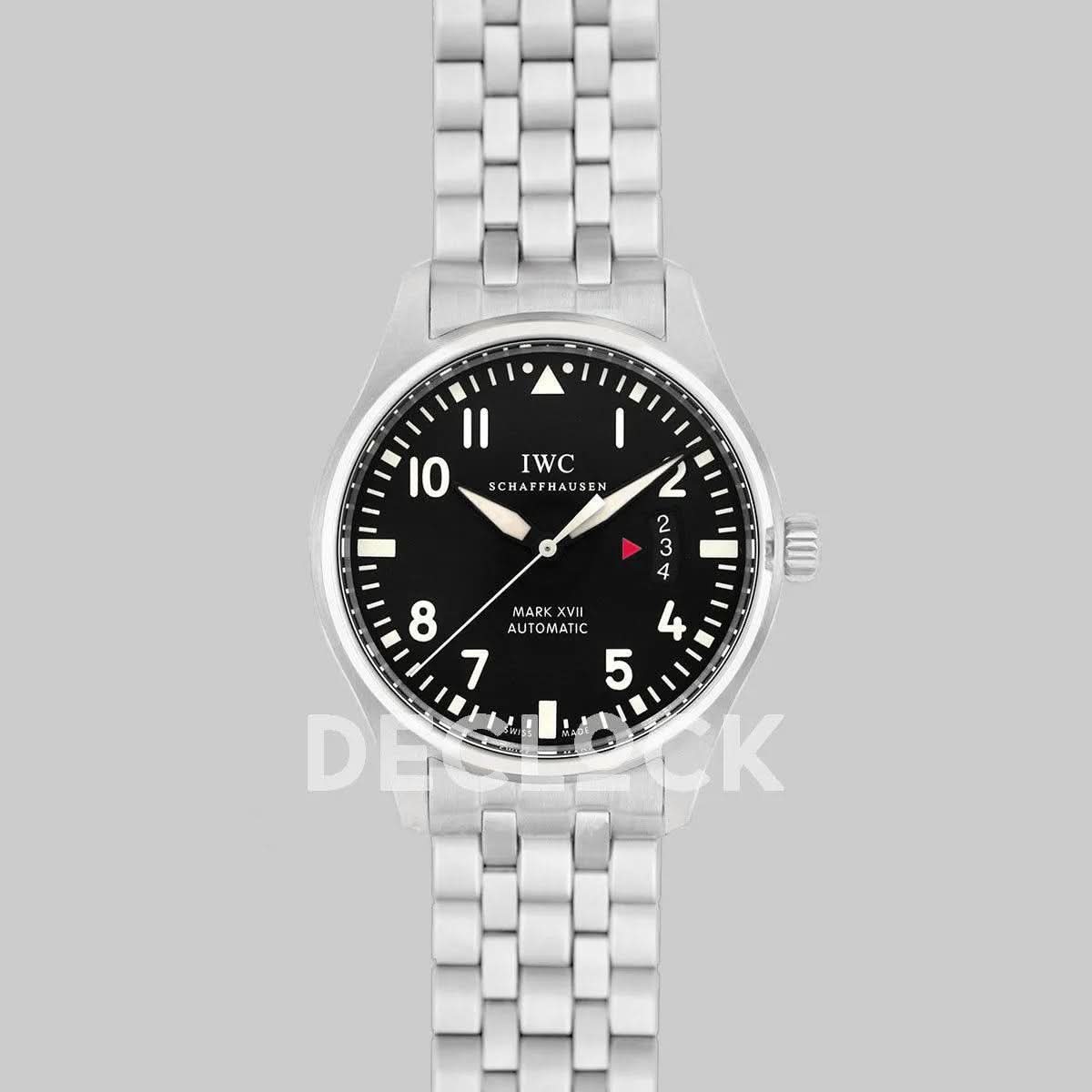 Replica IWC Mark XVII Black Dial on Steel Bracelet IW326504