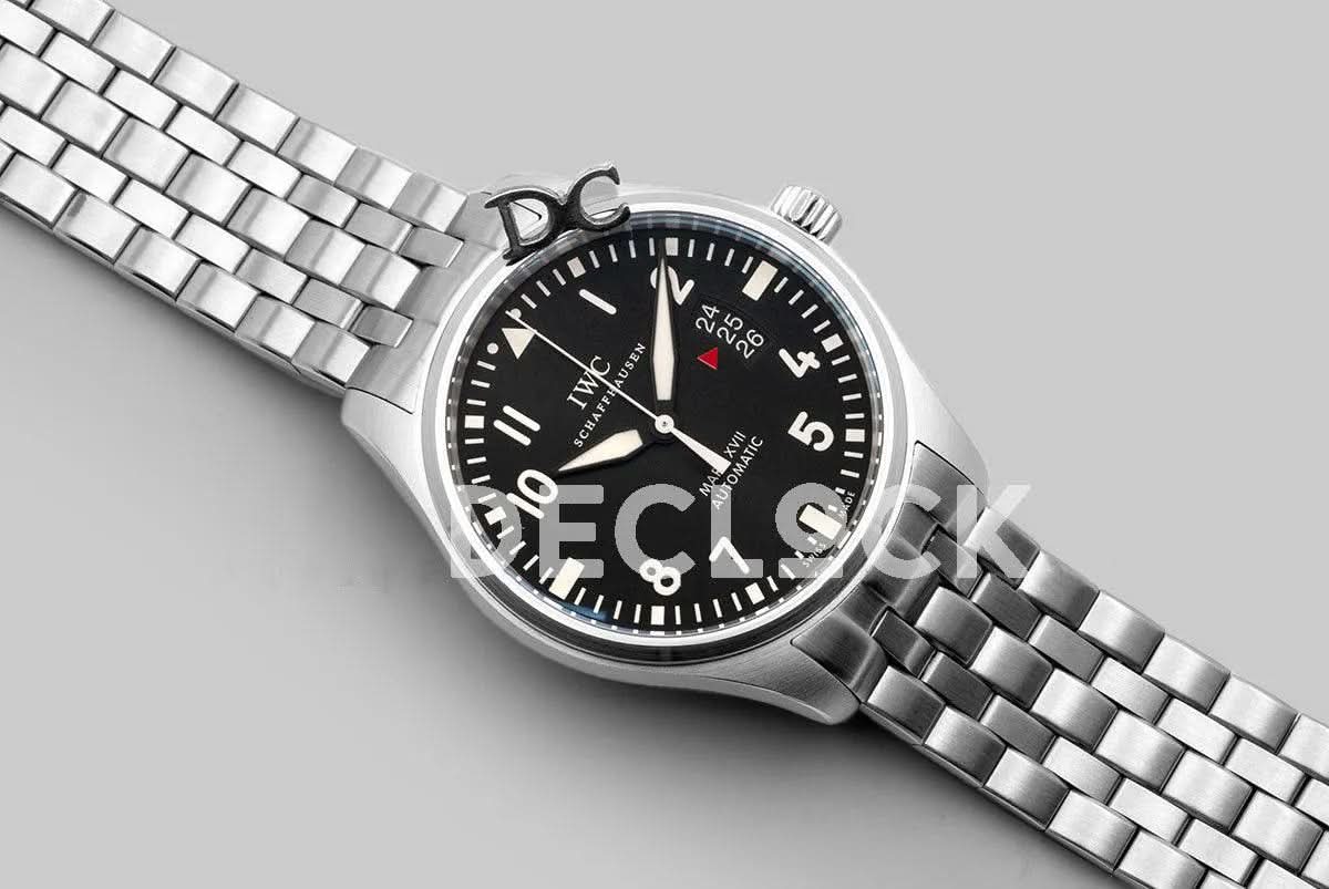 Replica IWC Mark XVII Black Dial on Steel Bracelet IW326504
