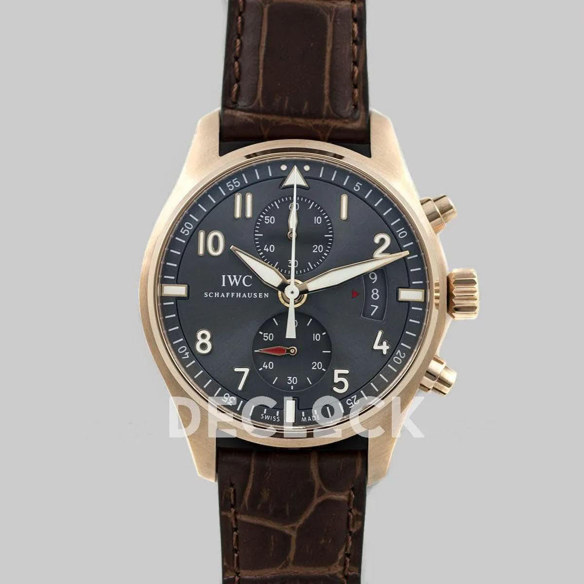Replica IWC Pilot’s Watch Spitfire Chronograph IW387803 Rose Gold |  Declock.
