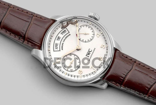Replica IWC Portugieser Annual Calendar IW5035 White Dial in Steel | Declock.