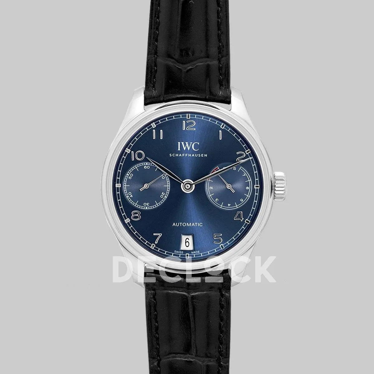 Replica IWC Portugieser Automatic IW500710 Blue Dial in Steel