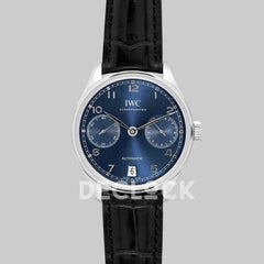 Replica IWC Portugieser Automatic IW500710 Blue Dial in Steel