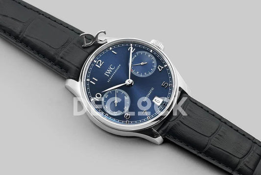 Replica IWC Portugieser Automatic IW500710 Blue Dial in Steel | Declock.