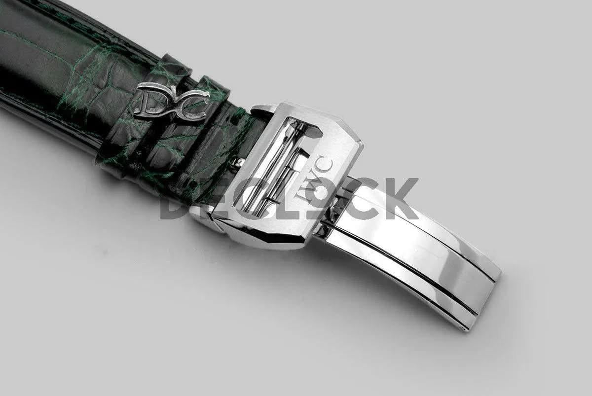 Replica IWC Portugieser Chronograph Edition 150 Years IW3716 Green Dial in Steel |  Declock.