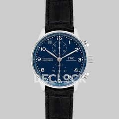 Replica IWC Portugieser Chronograph Edition “150 Years” IW371601 Blue Dial In Steel