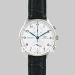 Replica IWC Portugieser Chronograph Edition 150 Years IW371601 White Dial in Steel - Replica Watches