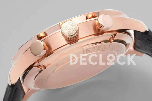 Replica IWC Portugieser Chronograph IW371611 White Dial in Rose Gold | Declock.