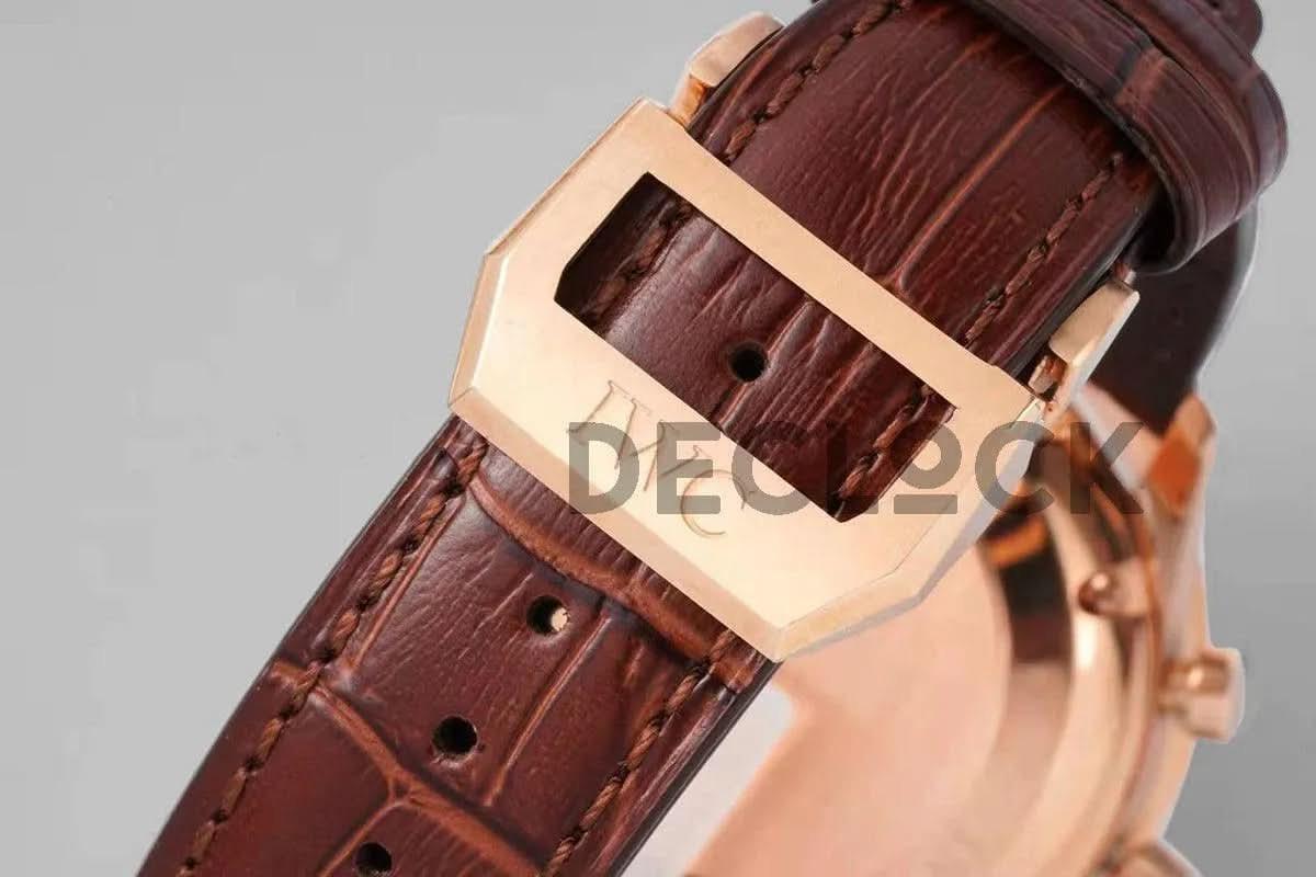 Replica IWC Portugieser Chronograph IW371611 White Dial in Rose Gold |  Declock.