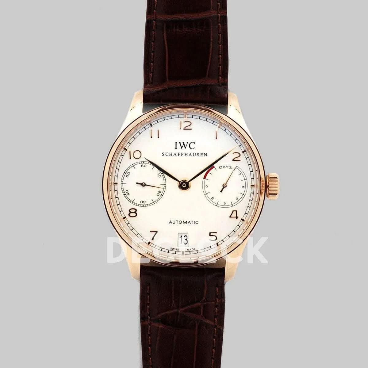 Replica IWC Portuguese Automatic 7 Day IW500701 Rose Gold |  Declock.