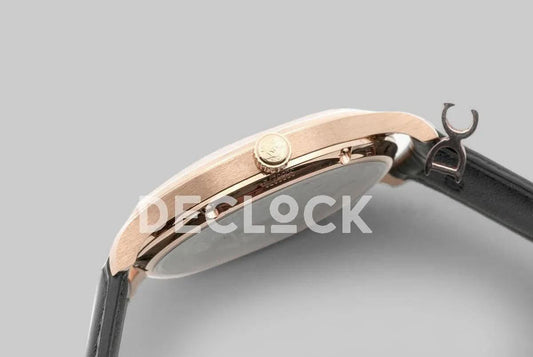 Replica IWC Portuguese Hand Wound Eight Days IW545409 White Dial in Rose Gold |  Declock.