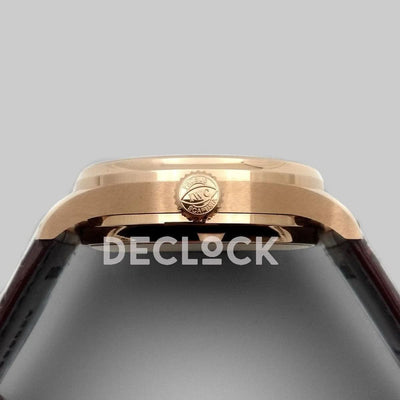 Replica IWC Portuguese Tourbillon Hand Wound IW5463 Blue Dial in Rose Gold