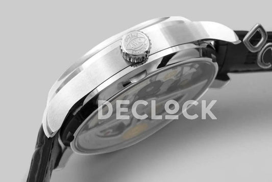 Replica IWC Portuguese Tourbillon Hand Wound IW5463 Blue Dial in Steel |  Declock.