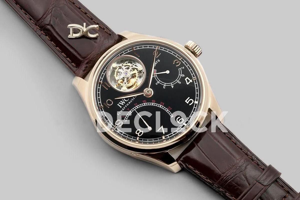 Replica IWC Portuguese Tourbillon Mystère Rétrograde IW504401 in Rose Gold |  Declock.