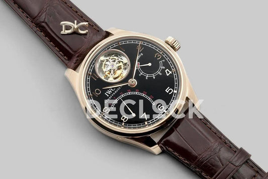 Replica IWC Portuguese Tourbillon Mystère Rétrograde IW504401 in Rose Gold |  Declock.