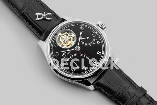 Replica IWC Portuguese Tourbillon Mystère Rétrograde IW504401 in Steel |  Declock.