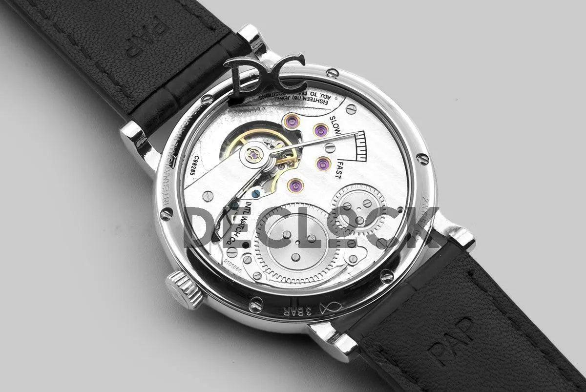 Replica IWC Vintage Portofino Hand Wound IW544801 Black Dial in Steel