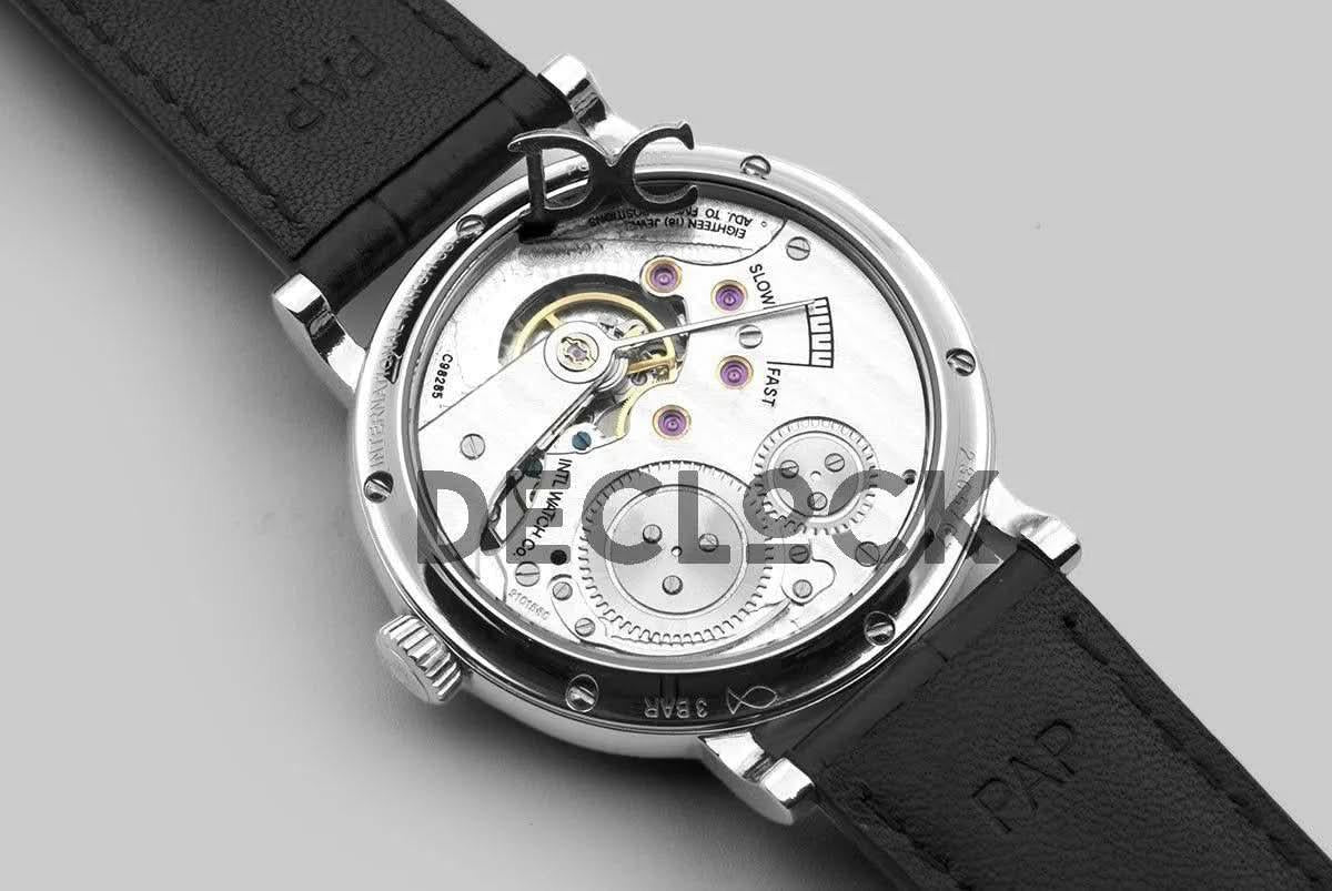 Replica IWC Vintage Portofino Hand Wound IW544801 Black Dial in Steel |  Declock.