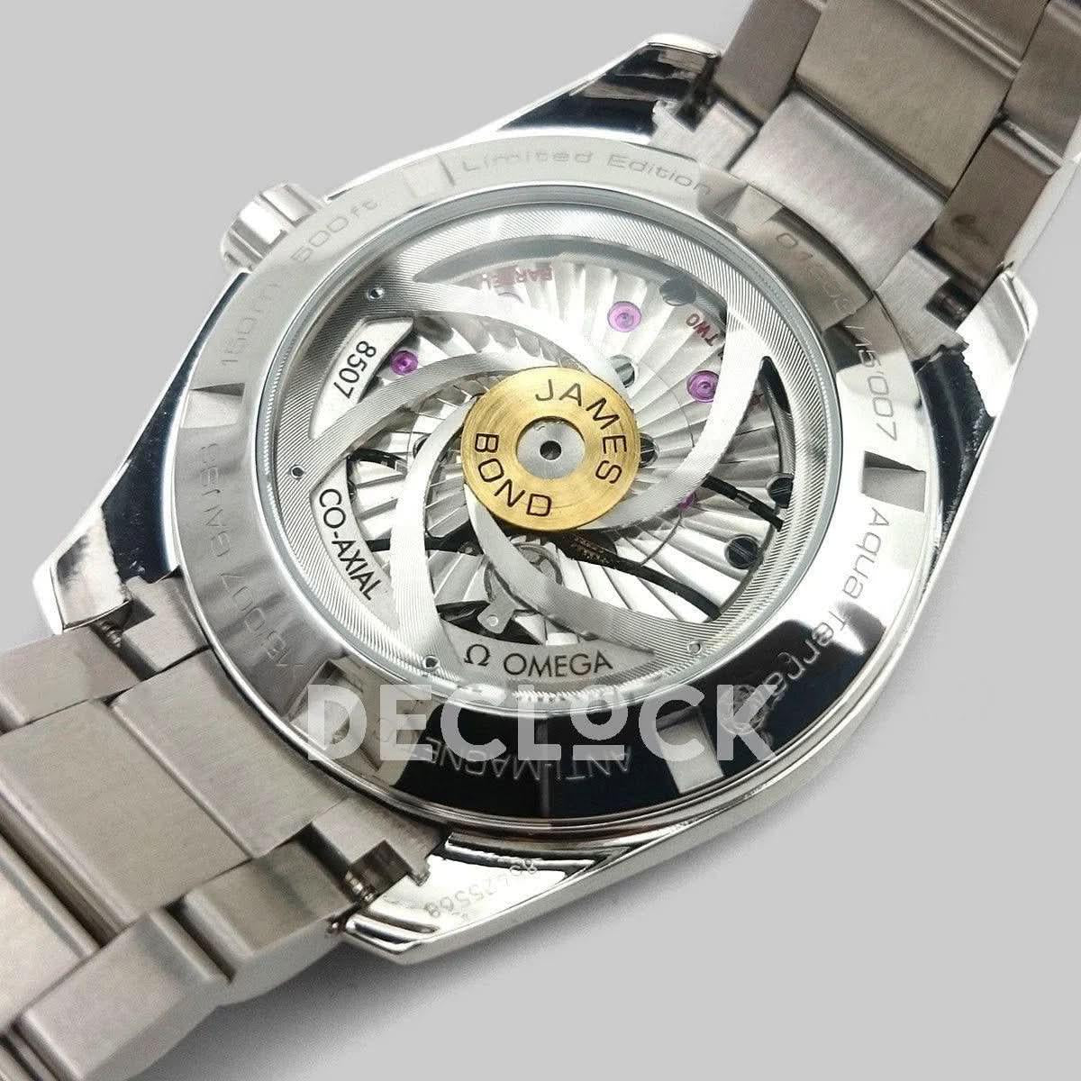 Replica Omega Seamaster Aqua Terra 150m ‘James Bond’ Black Dial |  Declock.