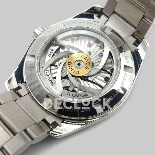 Replica Omega Seamaster Aqua Terra 150m ‘James Bond’ Black Dial |  Declock.