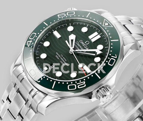 Replica Omega Seamaster Diver 300M Co-Axial Master Chronometer 42mm Green Dial - Replica Watches